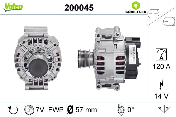 Valeo 200045 - Ģenerators ps1.lv