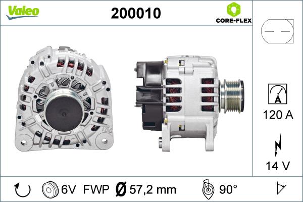 Valeo 200010 - Ģenerators ps1.lv