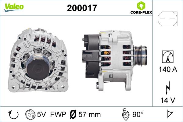 Valeo 200017 - Ģenerators ps1.lv