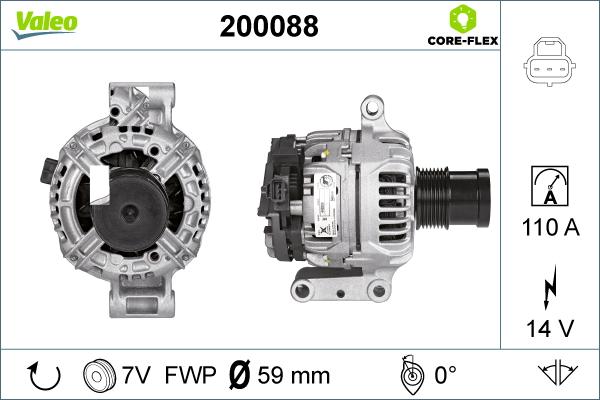 Valeo 200088 - Ģenerators ps1.lv