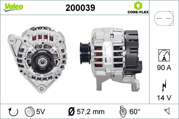 Valeo 200039 - Ģenerators ps1.lv