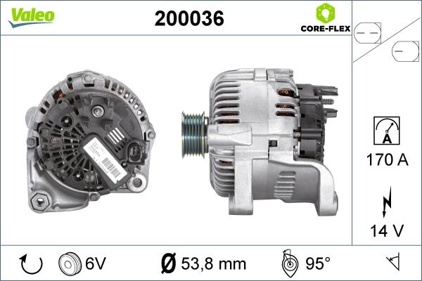 Valeo 200036 - Ģenerators ps1.lv