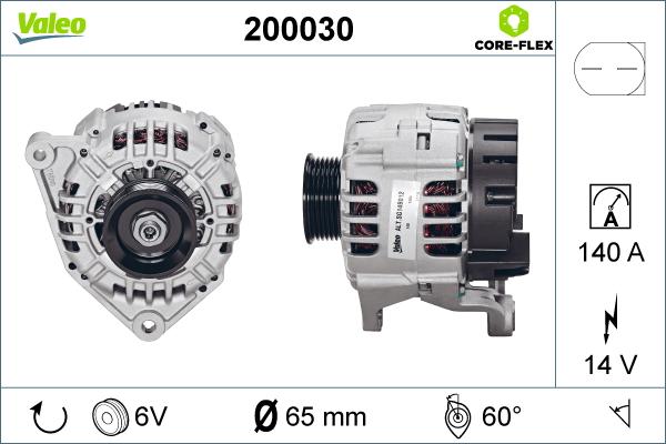 Valeo 200030 - Ģenerators ps1.lv