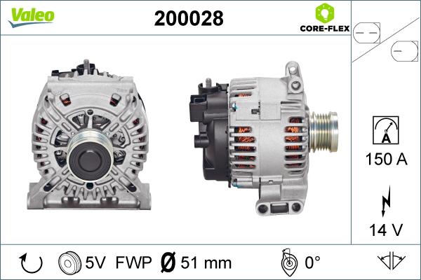 Valeo 200028 - Ģenerators ps1.lv