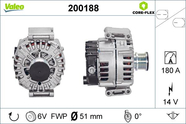 Valeo 200188 - Ģenerators ps1.lv