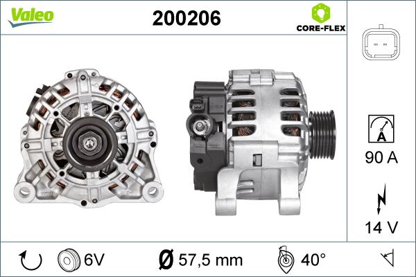 Valeo 200206 - Ģenerators ps1.lv