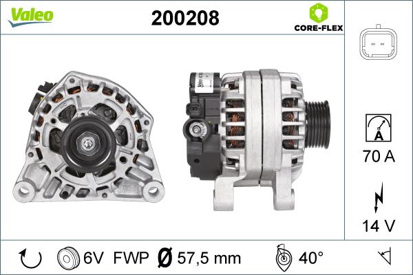 Valeo 200208 - Ģenerators ps1.lv