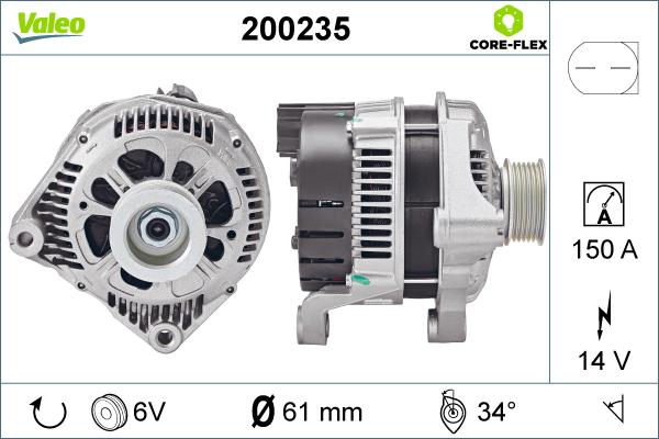 Valeo 200235 - Ģenerators ps1.lv