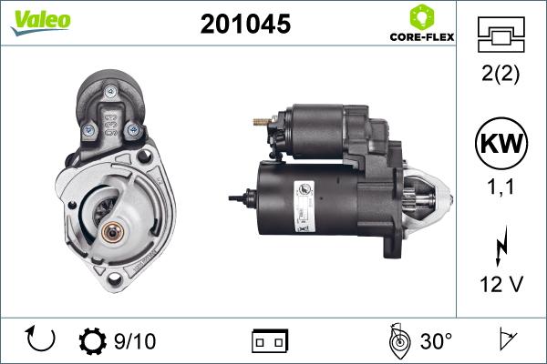 Valeo 201045 - Starteris ps1.lv