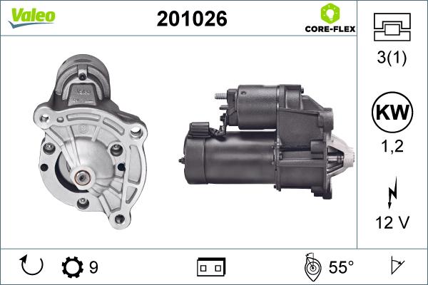 Valeo 201026 - Starteris ps1.lv