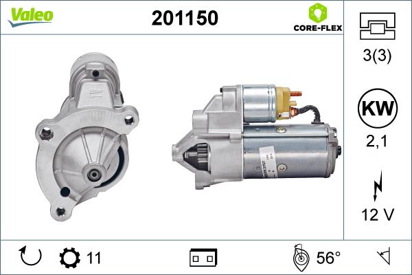 Valeo 201150 - Starteris ps1.lv