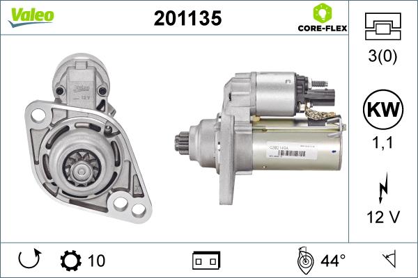 Valeo 201135 - Starteris ps1.lv