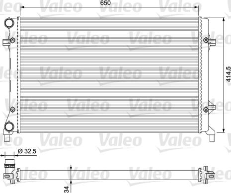 Valeo 234335 - Radiators, Motora dzesēšanas sistēma ps1.lv