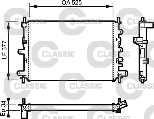 Valeo 230856 - Radiators, Motora dzesēšanas sistēma ps1.lv