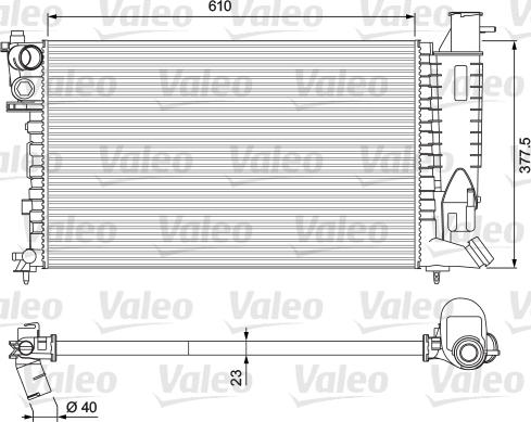 Valeo 231 010 - Radiators, Motora dzesēšanas sistēma ps1.lv