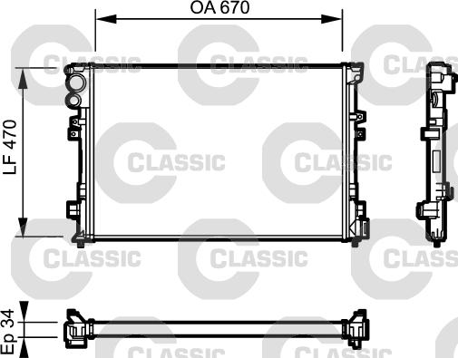 Valeo 231168 - Radiators, Motora dzesēšanas sistēma ps1.lv