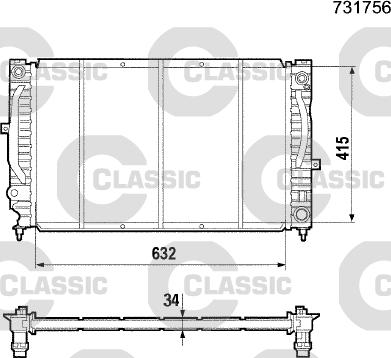 Valeo 231756 - Radiators, Motora dzesēšanas sistēma ps1.lv