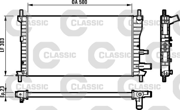 Valeo 231734 - Radiators, Motora dzesēšanas sistēma ps1.lv