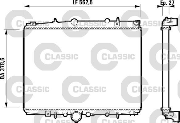 Valeo 232598 - Radiators, Motora dzesēšanas sistēma ps1.lv