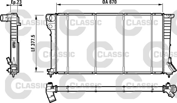 Valeo 232517 - Radiators, Motora dzesēšanas sistēma ps1.lv