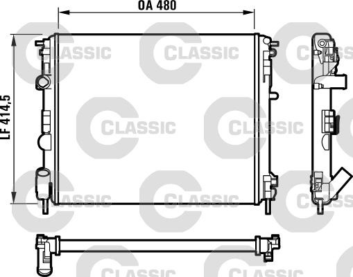 Valeo 232523 - Radiators, Motora dzesēšanas sistēma ps1.lv