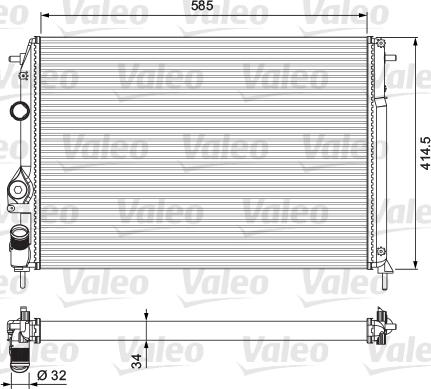 Valeo 232817 - Radiators, Motora dzesēšanas sistēma ps1.lv