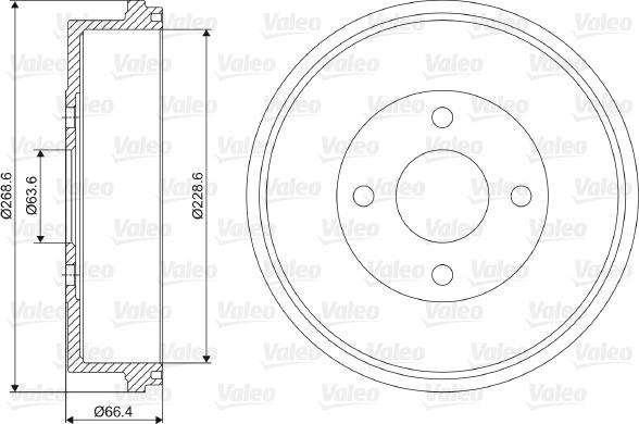 Valeo 237045 - Bremžu trumulis ps1.lv