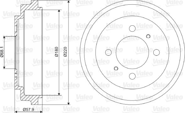 Valeo 237061 - Bremžu trumulis ps1.lv