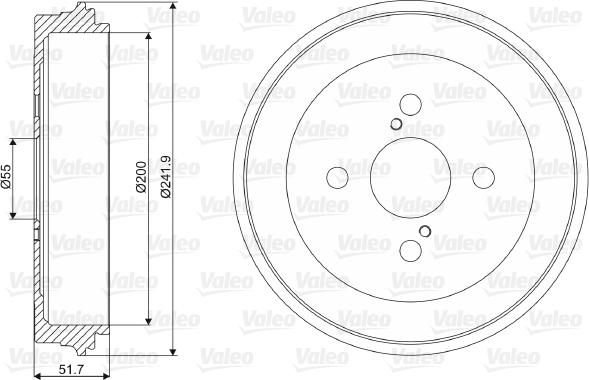 Valeo 237031 - Bremžu trumulis ps1.lv