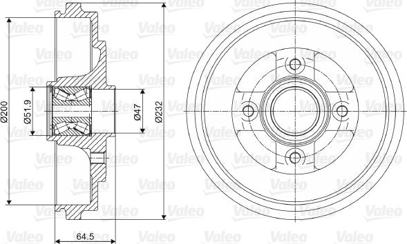 Valeo 237079 - Bremžu trumulis ps1.lv