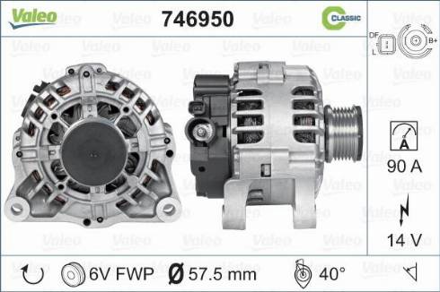 Valeo 746950 - Ģenerators ps1.lv