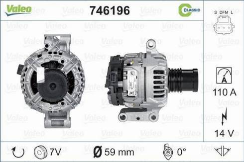 Valeo 746196 - Ģenerators ps1.lv