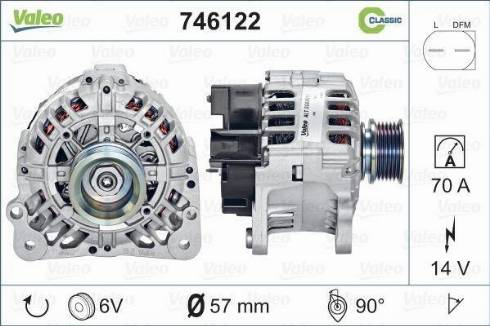 Valeo 746122 - Ģenerators ps1.lv