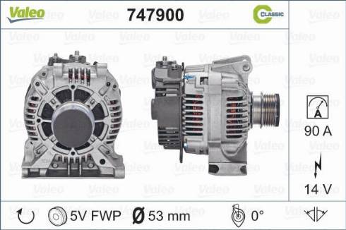 Valeo 747900 - Ģenerators ps1.lv