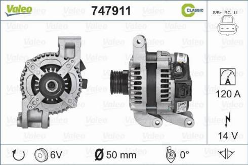 Valeo 747911 - Ģenerators ps1.lv