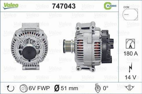 Valeo 747043 - Ģenerators ps1.lv