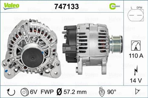 Valeo 747133 - Ģenerators ps1.lv