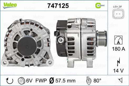 Valeo 747125 - Ģenerators ps1.lv