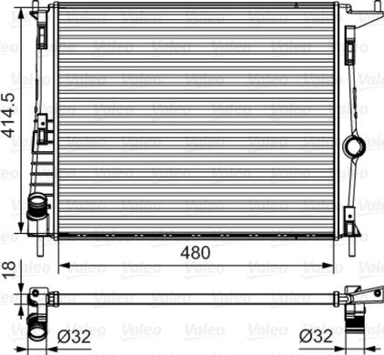 Valeo 700802 - Radiators, Motora dzesēšanas sistēma ps1.lv