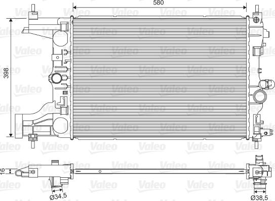 Valeo 701594 - Radiators, Motora dzesēšanas sistēma ps1.lv