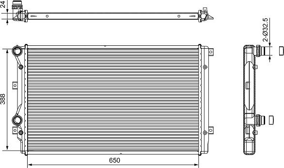 Valeo 701540 - Radiators, Motora dzesēšanas sistēma ps1.lv