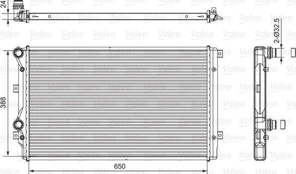 Valeo 701540 - Radiators, Motora dzesēšanas sistēma ps1.lv