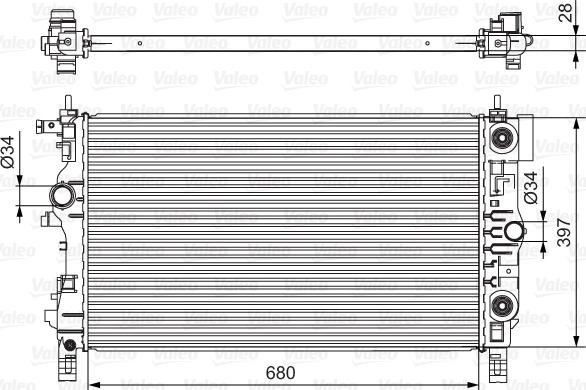 Valeo 701541 - Radiators, Motora dzesēšanas sistēma ps1.lv