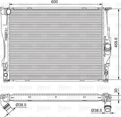 Valeo 701542 - Radiators, Motora dzesēšanas sistēma ps1.lv