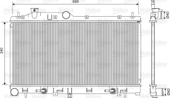 Valeo 701554 - Radiators, Motora dzesēšanas sistēma ps1.lv