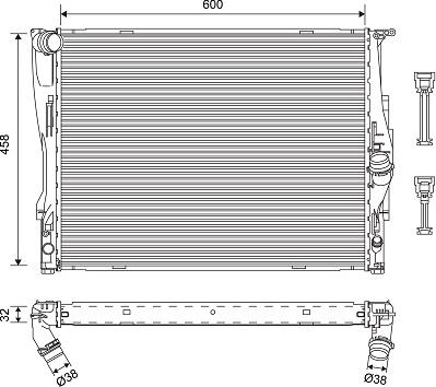 Valeo 701576 - Radiators, Motora dzesēšanas sistēma ps1.lv