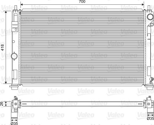 Valeo 701571 - Radiators, Motora dzesēšanas sistēma ps1.lv