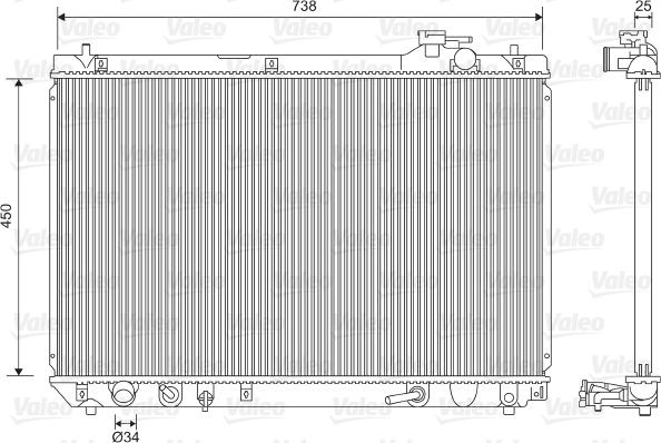 Valeo 701608 - Radiators, Motora dzesēšanas sistēma ps1.lv