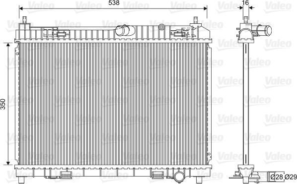 Valeo 701603 - Radiators, Motora dzesēšanas sistēma ps1.lv