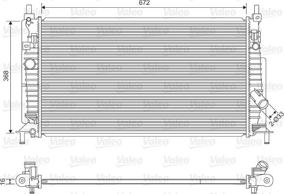 Valeo 701613 - Radiators, Motora dzesēšanas sistēma ps1.lv